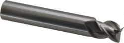 OSG - 1/2", 3 Flute, Single End, Solid Carbide, 0.03" Corner Radius End Mill - 3" OAL, 45° Helix, Right Hand Flute, 5/8" LOC, Right Hand Cut - USA Tool & Supply