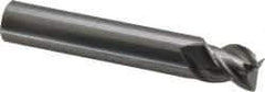 OSG - 1/2", 3 Flute, Single End, Solid Carbide, 0.03" Corner Radius End Mill - 3" OAL, 45° Helix, Right Hand Flute, 5/8" LOC, Right Hand Cut - USA Tool & Supply