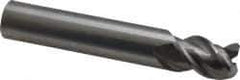 OSG - 1/2", 3 Flute, Single End, Solid Carbide, 0.06" Corner Radius End Mill - 3" OAL, 45° Helix, Right Hand Flute, 5/8" LOC, Right Hand Cut - USA Tool & Supply