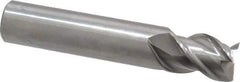 OSG - 3/4", 1" LOC, 3/4" Shank Diam, 4" OAL, 3 Flute, Solid Carbide Square End Mill - Single End, Uncoated, Spiral Flute, 45° Helix, Centercutting, Right Hand Cut, Right Hand Flute, Series 2041 - USA Tool & Supply