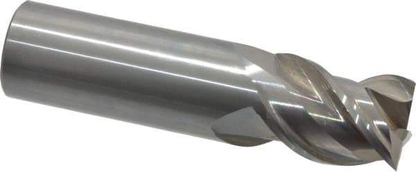 OSG - 1", 1-1/4" LOC, 1" Shank Diam, 4" OAL, 3 Flute, Solid Carbide Square End Mill - Single End, Uncoated, Spiral Flute, 45° Helix, Centercutting, Right Hand Cut, Right Hand Flute, Series 2041 - USA Tool & Supply