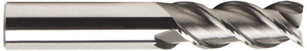 OSG - 5/8", 3 Flute, Single End, Solid Carbide, 0.09" Corner Radius End Mill - 3-1/2" OAL, 45° Helix, Right Hand Flute, 1-5/8" LOC, Right Hand Cut - USA Tool & Supply