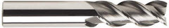 OSG - 5/8", 3 Flute, Single End, Solid Carbide, 0.09" Corner Radius End Mill - 3-1/2" OAL, 45° Helix, Right Hand Flute, 1-5/8" LOC, Right Hand Cut - USA Tool & Supply