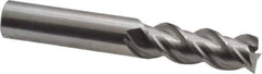 OSG - 3/8", 1" LOC, 3/8" Shank Diam, 2-1/2" OAL, 3 Flute, Solid Carbide Square End Mill - Single End, Uncoated, Spiral Flute, 45° Helix, Centercutting, Right Hand Cut, Right Hand Flute, Series 2042 - USA Tool & Supply