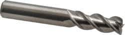 OSG - 3/8", 3 Flute, Single End, Solid Carbide, 0.03" Corner Radius End Mill - 2-1/2" OAL, 45° Helix, Right Hand Flute, 1" LOC, Right Hand Cut - USA Tool & Supply