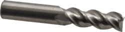 OSG - 7/16", 1-1/4" LOC, 7/16" Shank Diam, 2-3/4" OAL, 3 Flute, Solid Carbide Square End Mill - Single End, Uncoated, Spiral Flute, 45° Helix, Centercutting, Right Hand Cut, Right Hand Flute, Series 2042 - USA Tool & Supply