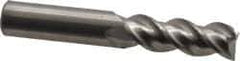 OSG - 7/16", 1-1/4" LOC, 7/16" Shank Diam, 2-3/4" OAL, 3 Flute, Solid Carbide Square End Mill - Single End, Uncoated, Spiral Flute, 45° Helix, Centercutting, Right Hand Cut, Right Hand Flute, Series 2042 - USA Tool & Supply
