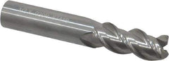 OSG - 1/2", 3 Flute, Single End, Solid Carbide, 0.03" Corner Radius End Mill - 3" OAL, 45° Helix, Right Hand Flute, 1-1/4" LOC, Right Hand Cut - USA Tool & Supply