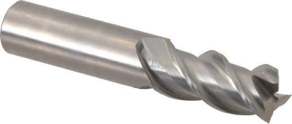 OSG - 3/4", 1-5/8" LOC, 3/4" Shank Diam, 4" OAL, 3 Flute, Solid Carbide Square End Mill - Single End, Uncoated, Spiral Flute, 45° Helix, Centercutting, Right Hand Cut, Right Hand Flute, Series 2042 - USA Tool & Supply