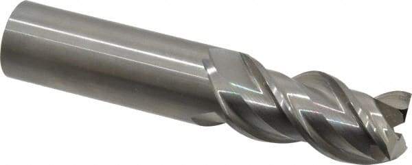 OSG - 1", 2" LOC, 1" Shank Diam, 5" OAL, 3 Flute, Solid Carbide Square End Mill - Single End, Uncoated, Spiral Flute, 45° Helix, Centercutting, Right Hand Cut, Right Hand Flute, Series 2042 - USA Tool & Supply