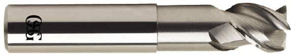 OSG - 5/8", 3 Flute, Single End, Solid Carbide, 0.09" Corner Radius End Mill - 3-1/2" OAL, 45° Helix, Right Hand Flute, 5/8" LOC, Right Hand Cut, 1-5/8" Extended Reach - USA Tool & Supply