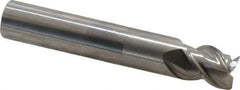 OSG - 1/2", 3 Flute, Single End, Solid Carbide, 0.02" Corner Radius End Mill - 3" OAL, 45° Helix, Right Hand Flute, 1/2" LOC, Right Hand Cut, 1-3/8" Extended Reach - USA Tool & Supply