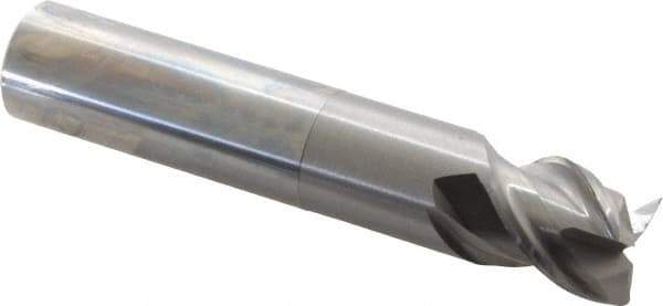 OSG - 3/4", 3/4" LOC, 3/4" Shank Diam, 4" OAL, 3 Flute, Solid Carbide Square End Mill - Single End, Uncoated, Spiral Flute, 45° Helix, Right Hand Cut, Right Hand Flute, Series 2043 - USA Tool & Supply