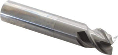 OSG - 3/4", 3/4" LOC, 3/4" Shank Diam, 4" OAL, 3 Flute, Solid Carbide Square End Mill - Single End, Uncoated, Spiral Flute, 45° Helix, Right Hand Cut, Right Hand Flute, Series 2043 - USA Tool & Supply
