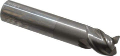OSG - 3/4", 3 Flute, Single End, Solid Carbide, 0.06" Corner Radius End Mill - 4" OAL, 45° Helix, Right Hand Flute, 3/4" LOC, Right Hand Cut, 2" Extended Reach - USA Tool & Supply