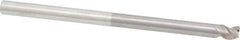 OSG - 1/4", 3 Flute, Single End, Solid Carbide, 0.02" Corner Radius End Mill - 4" OAL, 45° Helix, Right Hand Flute, 1/4" LOC, Right Hand Cut, 2-1/8" Extended Reach - USA Tool & Supply