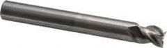OSG - 1/2", 1/2" LOC, 1/2" Shank Diam, 4" OAL, 3 Flute, Solid Carbide Square End Mill - Single End, Uncoated, Spiral Flute, 45° Helix, Right Hand Cut, Right Hand Flute, Series 2048 - USA Tool & Supply