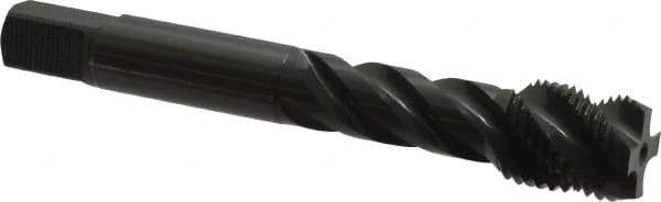 OSG - 9/16-18 UNF 4 Flute Modified Bottoming Spiral Flute Tap - Vanadium High Speed Steel, Oxide Finish, 3-19/32" OAL, Right Hand Flute, Right Hand Thread, H3, Series 290 - USA Tool & Supply