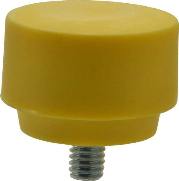 NUPLA - 1-1/2" Face Diam, Grade Extra Hard, Yellow Hammer Tip/Face - Plastic - USA Tool & Supply