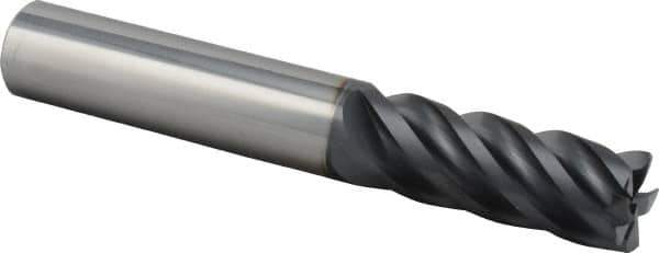 Iscar - 3/4", 5 Flute, Single End, Solid Carbide, Corner Chamfer End Mill - 5" OAL, 38° Helix, Right Hand Flute, 1.87" LOC, Right Hand Cut - USA Tool & Supply