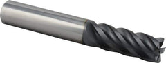 Iscar - 3/4", 5 Flute, Single End, Solid Carbide, Corner Chamfer End Mill - 5" OAL, 38° Helix, Right Hand Flute, 1.87" LOC, Right Hand Cut - USA Tool & Supply