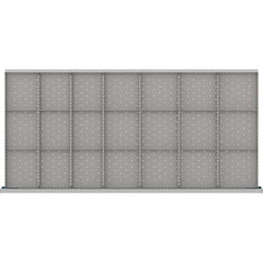 LISTA - 21-Compartment Drawer Divider Layout for 3.15" High Drawers - USA Tool & Supply