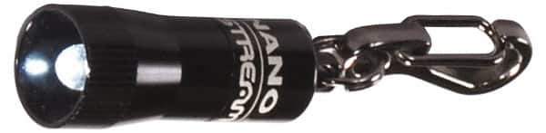 Streamlight - Water Resistant, Aluminum Mini Flashlight - 10 Lumens, 8 hr Runtime, White LED Bulb, Black Body, 4 Button/Coin Cell Batteries Included - USA Tool & Supply