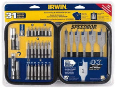 Irwin - 31 Piece, Bit Set - Phillips, Slotted, Square Point - USA Tool & Supply