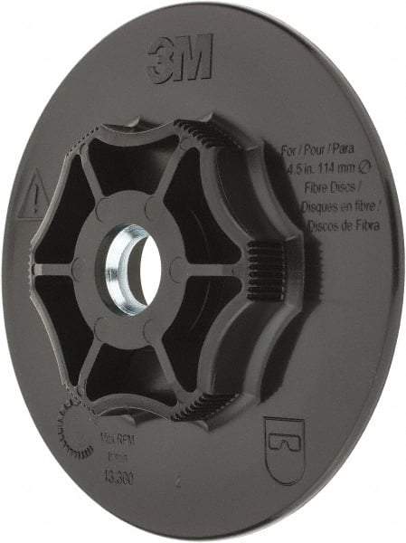 3M - 4-1/2" Diam Quick-Change Disc Backing Pad - Hard Density, 13,300 RPM, TN Compatible - USA Tool & Supply