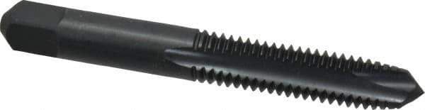Kennametal - 3/8-16 UNC, 3 Flute, Oxide Finish, High Speed Steel Spiral Point Tap - Plug Chamfer, Right Hand Thread, 2.94" OAL, 1-1/4" Thread Length, 0.381" Shank Diam, 3B Class of Fit - Exact Industrial Supply