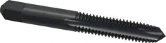 Kennametal - 3/8-16 UNC, 3 Flute, Oxide Finish, High Speed Steel Spiral Point Tap - Plug Chamfer, Right Hand Thread, 2.94" OAL, 1-1/4" Thread Length, 0.381" Shank Diam, 3B Class of Fit - Exact Industrial Supply