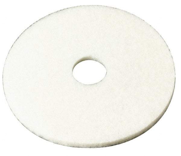 3M - Spray Buffing Pad - 18" Machine, White Pad, Polyester - USA Tool & Supply