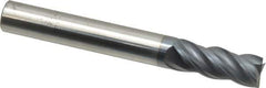 SGS - 5/16", 13/16" LOC, 5/16" Shank Diam, 2-1/2" OAL, 4 Flute, Solid Carbide Square End Mill - Single End, AlTiN Finish, Spiral Flute, Variable° Helix, Right Hand Cut, Right Hand Flute, Series Z1 - USA Tool & Supply