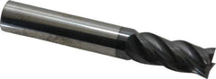 SGS - 3/8", 7/8" LOC, 3/8" Shank Diam, 2-1/2" OAL, 4 Flute, Solid Carbide Square End Mill - Single End, AlTiN Finish, Spiral Flute, Variable° Helix, Right Hand Cut, Right Hand Flute, Series Z1 - USA Tool & Supply