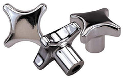 KIPP - 2.48" Head Diam, 4 Point Lobed Knob - 1/2" Hole, Stainless Steel - USA Tool & Supply