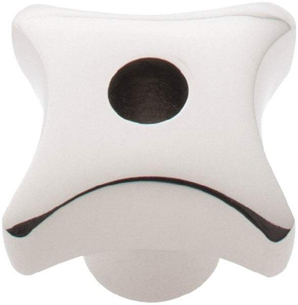 KIPP - 1-1/4" Head Diam, 4 Point Lobed Knob - 1/4" Hole, Stainless Steel - USA Tool & Supply