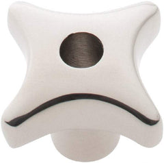 KIPP - 1.57" Head Diam, 4 Point Lobed Knob - 5/16" Hole, Stainless Steel - USA Tool & Supply