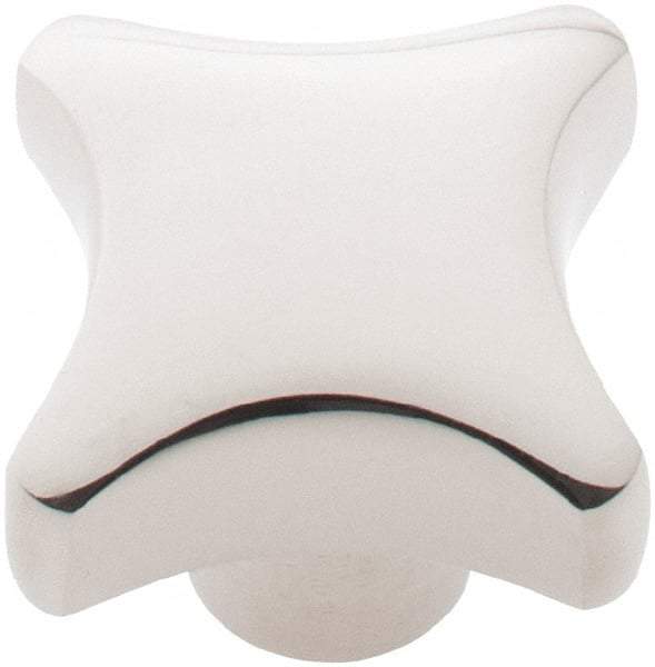 KIPP - 1-1/4" Head Diam, 4 Point Lobed Knob - 1/4" Hole, Stainless Steel - USA Tool & Supply