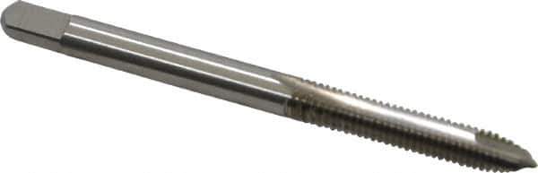 Kennametal - M4x0.70 Metric Coarse, 2 Flute, Bright Finish, High Speed Steel Spiral Point Tap - Plug Chamfer, Right Hand Thread, 2.13" OAL, 3/4" Thread Length, 0.168" Shank Diam, 6H Class of Fit, Series 5351 - Exact Industrial Supply