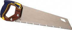 Irwin - 15" High Carbon Steel Blade Carpenter Saw - Wood Handle, ProTouch Handle over Hardwood, 18-1/2" OAL - USA Tool & Supply