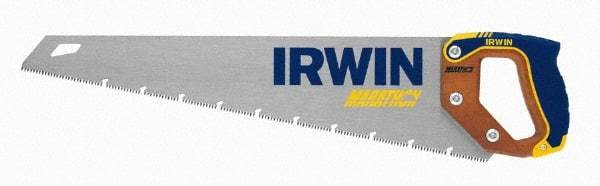 Irwin - 20" High Carbon Steel Blade Carpenter Saw - Wood Handle, ProTouch Handle over Hardwood, 24" OAL - USA Tool & Supply