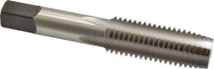 Kennametal - 3/4-10 UNC 4 Flute Bright Finish High Speed Steel Straight Flute Standard Hand Tap - Plug, Left Hand Thread, 4-1/4" OAL, 2" Thread Length, H3 Limit, Oversize - USA Tool & Supply