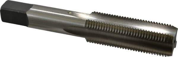Kennametal - 3/4-16 UNF 3B 4 Flute Bright Finish High Speed Steel Straight Flute Standard Hand Tap - Bottoming, Left Hand Thread, 4-1/4" OAL, 2" Thread Length, H3 Limit, Oversize - Exact Industrial Supply