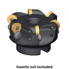 Kennametal - 50mm Cut Diam, 8mm Max Depth, 22mm Arbor Hole, 4 Inserts, RD.X 1604... Insert Style, Indexable Copy Face Mill - 50mm High, Through Coolant, Series KDM - USA Tool & Supply