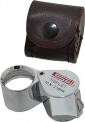 SPI - 10x Magnification, 53/64 Inch Lens Diameter, Triplet Lens Loupe - 1 Lens - USA Tool & Supply