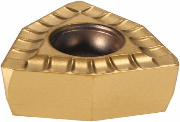 Kennametal - DFT070408 MD Grade KC7140 Carbide Indexable Drill Insert - TiCN/TiN Finish, Trigon, 12mm Inscribed Circle - USA Tool & Supply