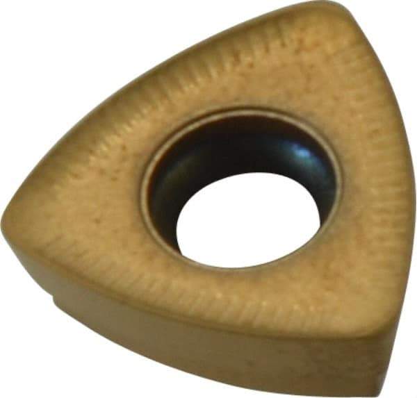 Seco - 218.19160 ME08 Grade F40M Carbide Milling Insert - TiAlN/TiN Finish, 0.187" Thick, 0.44" Inscribed Circle, 0.047" Corner Radius - USA Tool & Supply