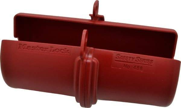 Master Lock - 3/4 Wide, Zenex Thermoplastic Plug-Encasing Plug Lockout - 220/550 Volt, 3" to 6" Plug Size, 3/4 Max Cord Diam, Includes Labels, English/French/Spanish - USA Tool & Supply