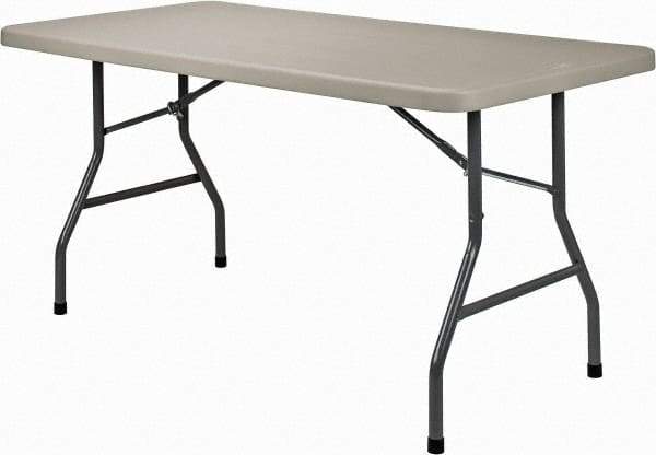 NPS - 60" Long x 30" Wide x 29-1/2" High, Lightweight Folding Table - Light Gray - USA Tool & Supply