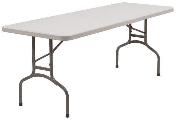 NPS - 96" Long x 30" Wide x 29-1/2" High, Lightweight Folding Table - Light Gray - USA Tool & Supply